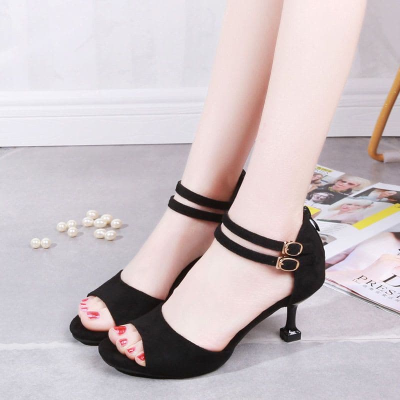 Strappy Short Heel